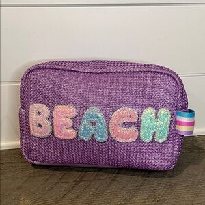 Miss Gwen's OMG Straw" BEACH" Accessory Pouch/Bag - Orchid/Purple